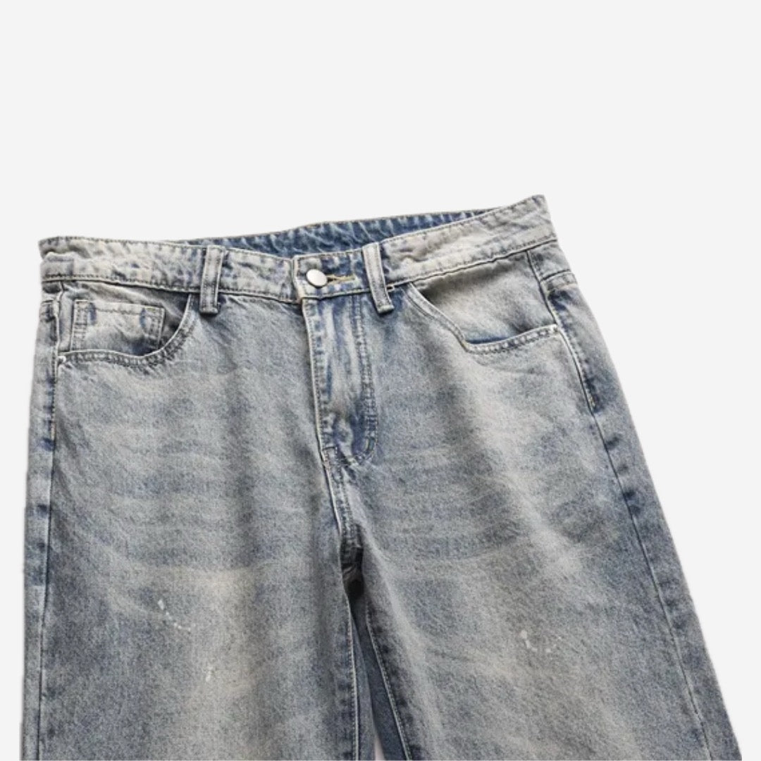 Washed Blue Flare Jeans