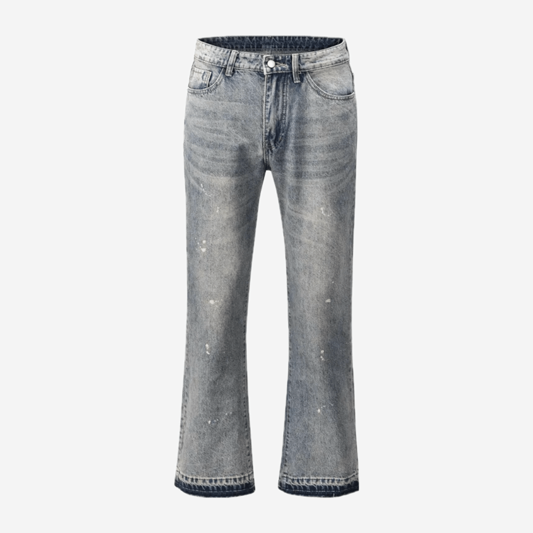 Washed Blue Flare Jeans