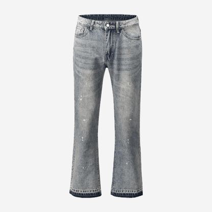 Washed Blue Flare Jeans